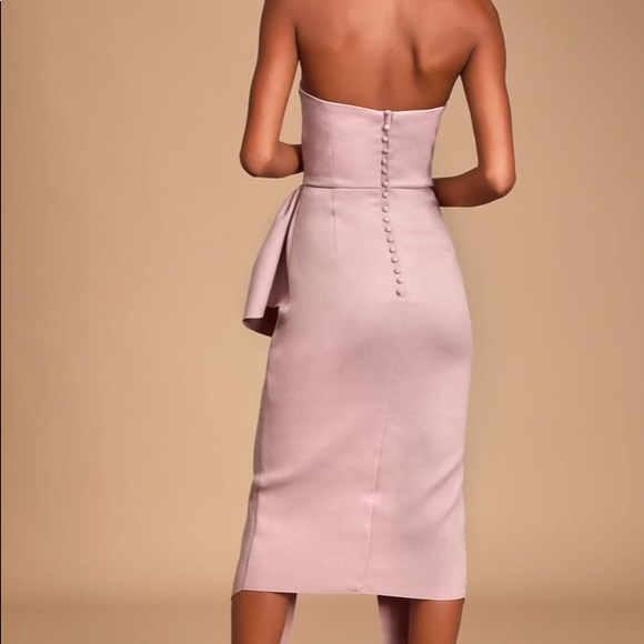 Elliatt Reception Light Purple Strapless Dress - Picture 3 of 5